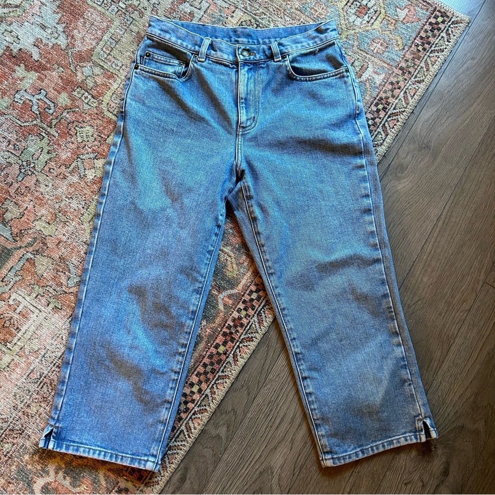 Ralph Lauren Lauren Jeans Co Mid Light Wash Denim Capris 100% Cotton Size 4